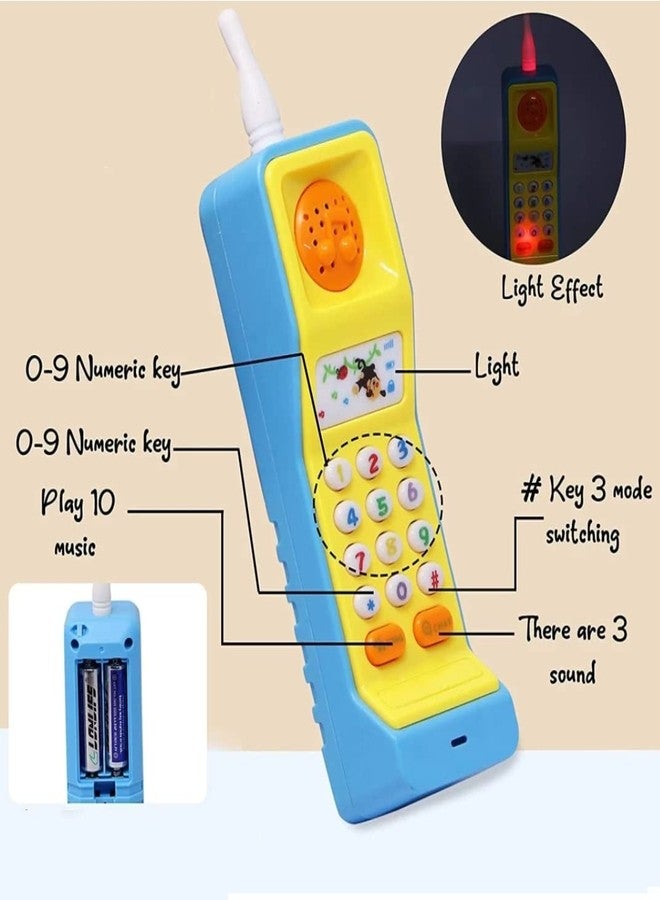 IndusBay® 2 Pieces, Cordless Musical Multifunction Mobile Phone Toy Cellphone Telephone Educational Learning Toys with Lights and Sound Toys for Babies Kids Musical Toys - Image 4